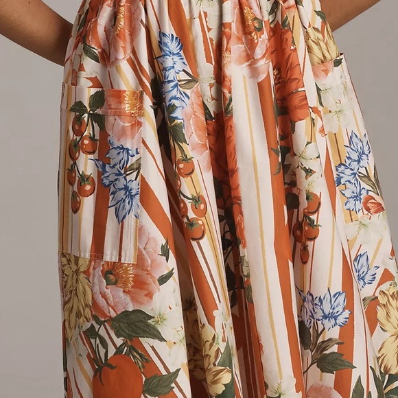 Anthropologie Maeve Harvest Belted Midi Dress Petite - Picture 7 of 8